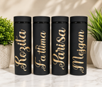Personalized Floral Skinny Tumbler – Custom Gift Cup